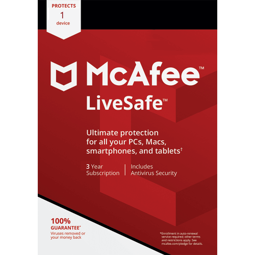 McAfee LiveSafe - 3-Year / 1-Device